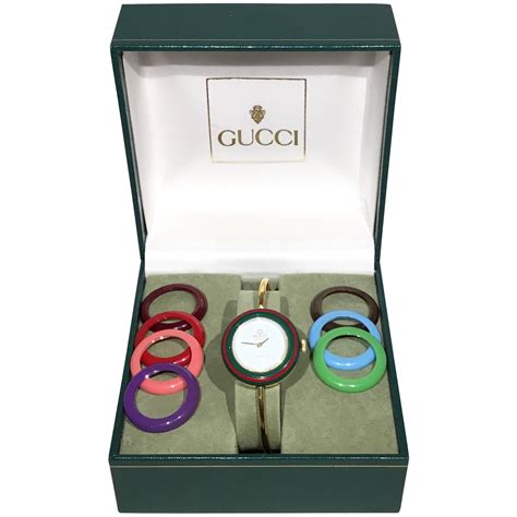 vintage gucci watch women's interchangeable